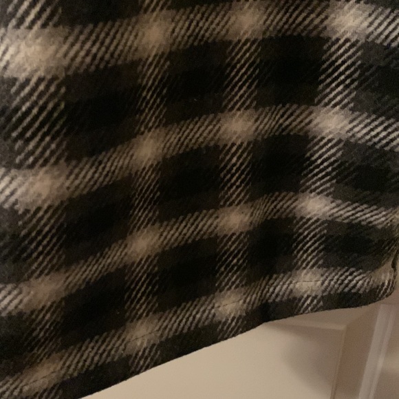 NWT Time and Tru XXL black & grey plaid faux wrap fringe heavy skirt - Picture 8 of 16